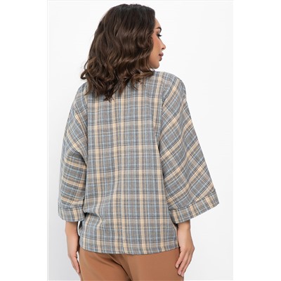 Блуза Ватсон (серо-бежевая) Б14150-12М