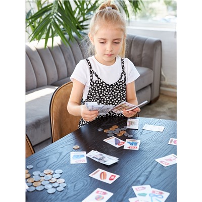 Настольная игра «Денежка. Играем в магазин. Покупаем всякую всячину»