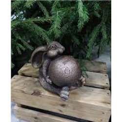 Фигурка Зайчик Малыш-Марио (трюфель/бронза)  H22см Ф306дуотр