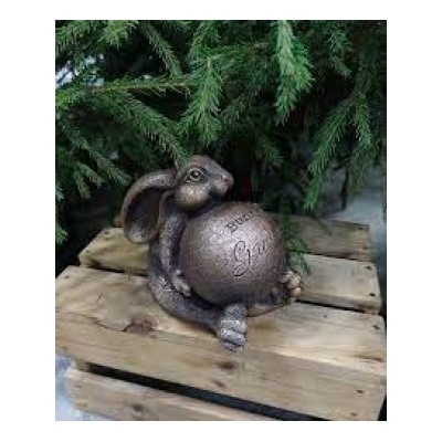 Фигурка Зайчик Малыш-Марио (трюфель/бронза)  H22см Ф306дуотр