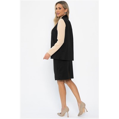 Костюм с юбкой Окси (черный) К14336-8М