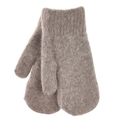 Варежки женские шерсть , двойная вязка (светлые цвета микс)