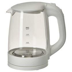 Чайник электрический 2200 Вт, 2 л DELTA LUX DL-1058W белый