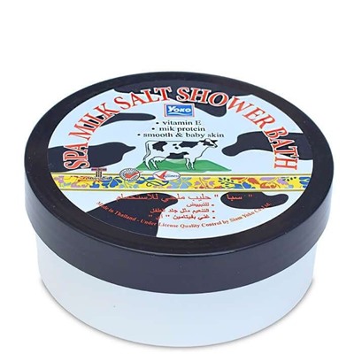 SPA MILK SALT SHOWER BATH, Vitamin E, Milk Protein, Smooth & Baby skin, Yoko (Солевой СПА-Скраб С МОЛОКОМ, Витамином Е, Молочным протеином, Йоко), 250 г. - СРОК ГОДНОСТИ ДО 31 АВГУСТА 2024 ГОДА
