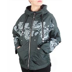 ZW-2312-C DARK GREEN Куртка демисезонная женская BLACK LEOPARD (100 гр.синтепон) размер 50/52 российский