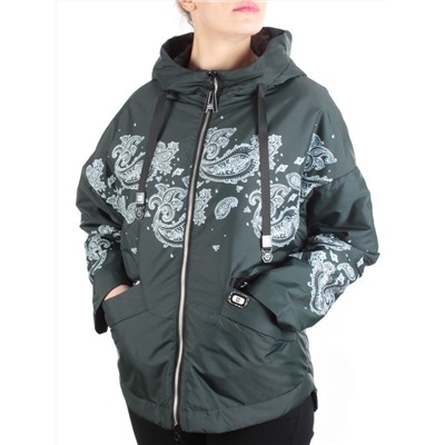 ZW-2312-C DARK GREEN Куртка демисезонная женская BLACK LEOPARD (100 гр.синтепон) размер 50/52 российский