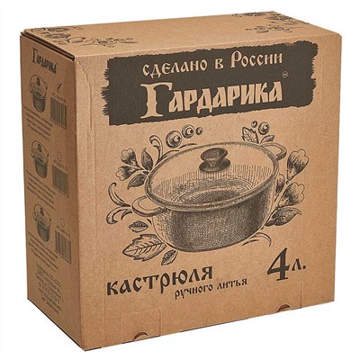 Кастрюля 4 л алюминиевая с антипригарным покрытием и стеклянной крышкой 1604-04-10 серии "Орион"