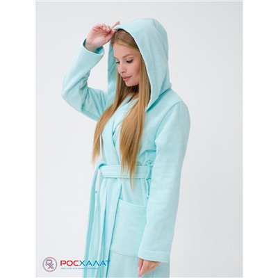 Женский халат с капюшоном морская волна МЗ-06 (58)