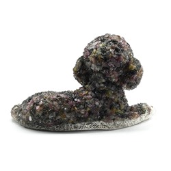 Фигурка из турмалина и смолы "Пудель" 130*80*77мм