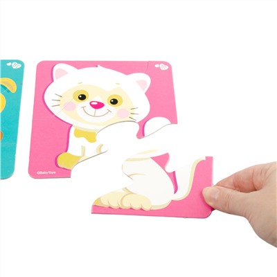 Тройные пазлы «Домашние животные» серии Baby Toys