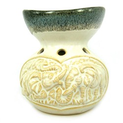 Аромалампа ИГРАЮЩИЕ СЛОНЫ (керамика, разные цвета, 11 см.), 1 шт.