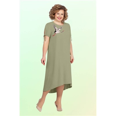 Vitol Fashion В-1060 оливка, Платье