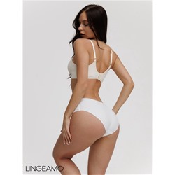 Бесшовные трусы слипы-макси с широкими боковыми элементами Lingeamo белый ВР-02 (1)