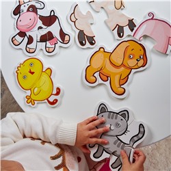 Мягкие пазлы-контуры для малышей «Домашние животные» серия Baby Toys