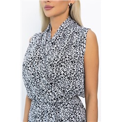 Платье Хьюми (черное/цветы) П13936-35М