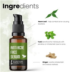 ANTI ACNE Face Serum, Luster (АНТИ АКНЕ сыворотка для лица, Ластер), 30 мл.