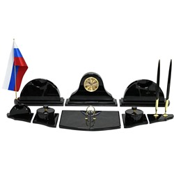 Настольный набор из обсидиана "Классик" 720*275*150мм