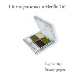 Тени д/век 4-цв. 20  т.45 (золото+нюд+орех+горчица) Merilin