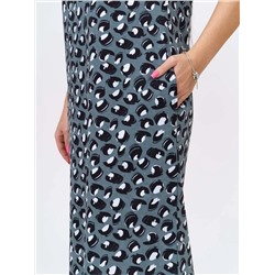 Платье женское Текс-Плюс, цвет зеленый белый черный