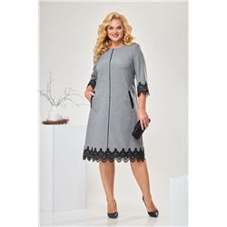 Romanovich Style 1-1284 серый\черный, Платье