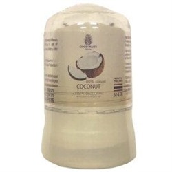 COCONUT 100% Natural Crystal Deodorant, Coco Blues (КОКОС, 100% натуральный алунитовый дезодорант, Коко Блю), 50 г.