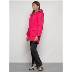 Парка женская зимняя MTFORCE c капюшоном розового цвета 2329R