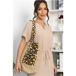 Сумка Шопер (бежевый/лео) СШ04