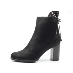 D19-1161 BLACK Ботильоны женские (натуральная замша, байка) размер 36