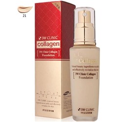 3W CLINIC Тональный крем с коллагеном №21 Collagen Foundation 50мл