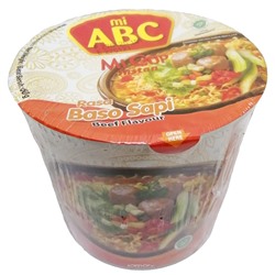 Лапша б/п со вкусом мясных фрикаделек Mi ABC (стакан), Индонезия, 60 г