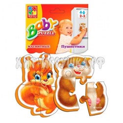 Мягкие магнитные Baby puzzle "Пушистики" 2 картинки, 7 дет. VT3208-04, VT3208-04