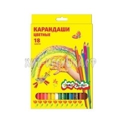 Карандаши цветные 18 цв. 6-гран. Каляка-Маляка ККМ18, ККМ18