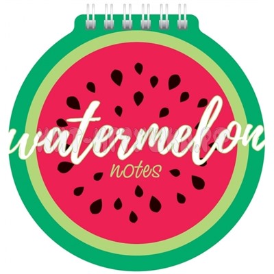 Блокнот А6 60 л. на гребне с фигурной высечкой "Watermelon"  Hatber 60Б6Aгр_19776, 60Б6Агр_19776