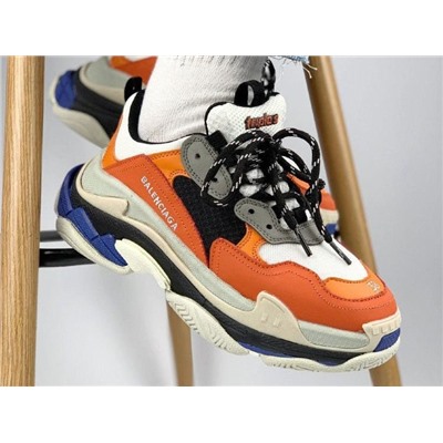 Кроссовки Balenciaga Triple S Orange\Blue