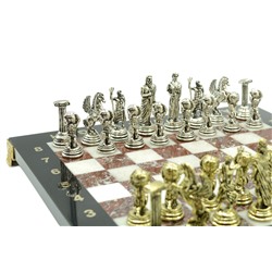 Шахматы подарочные с металлическими фигурами "Атлас", 250*250мм