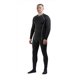 Термобельё в комплекте (фуфайка. кальсоны) EcoDry RealMan чёрное