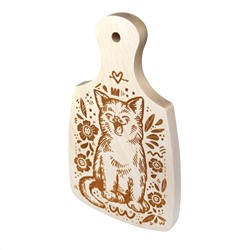 Разделочная доска для выжигания «Котик»