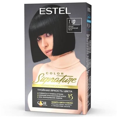 SIGNATURE Крем-гель краска д/волос 1/0 черный классический Estel