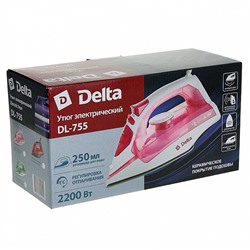 Утюг электрический 2200 Вт DELTA DL-755 зеленый с белым