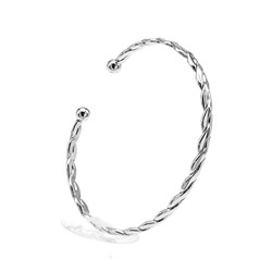 Браслет "Кольцо витое", цв.серебристый