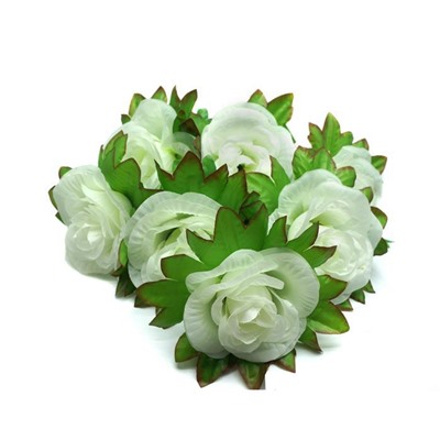 Букет Роза искусственная 7гол. 59см белая 0135-45