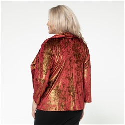 Комплект, трикотаж, жакет, топ, бордовый