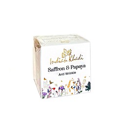 Anti Wrinkle SAFFRON & PAPAYA, Indian Khadi (Анти Возрастной крем для лица ШАФРАН И ПАПАЙЯ, Индиан Кхади), 50 г.