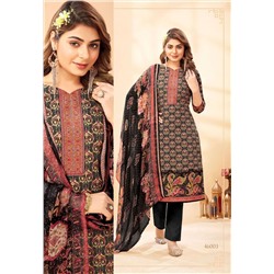 PUNJABI KUDI Long Kurti Suit - Купон для пошива костюма, цвет ЧЕРНЫЙ (отрез ткани для пошива Длинной туники (курты), штанов и накидки), Shiv Gori, 1 шт.