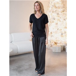 Джемпер крупной вязки с пайетками