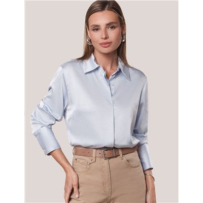 Блузка из сатина с эластаном