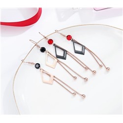 SALE! Длинные серьги - цепочки из ювелирной стали, "Nuance", 1 пара.