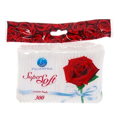 Ватные палочки РУСАЛОЧКА Super Soft 300шт. zip