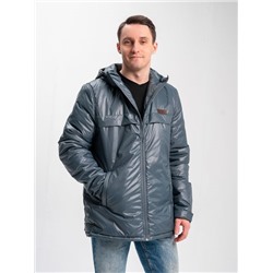 Куртка на флисе "Деми" серый