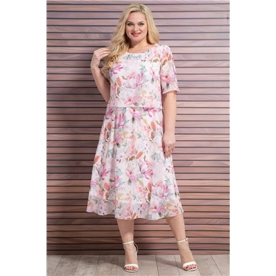 Alani Collection 1925 нежно-розовый/цветы, Платье